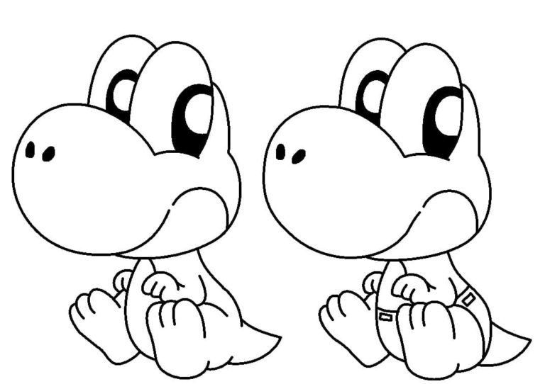 Dibujos Para Colorear Yoshi Imprimir Dinosaurio De Mario