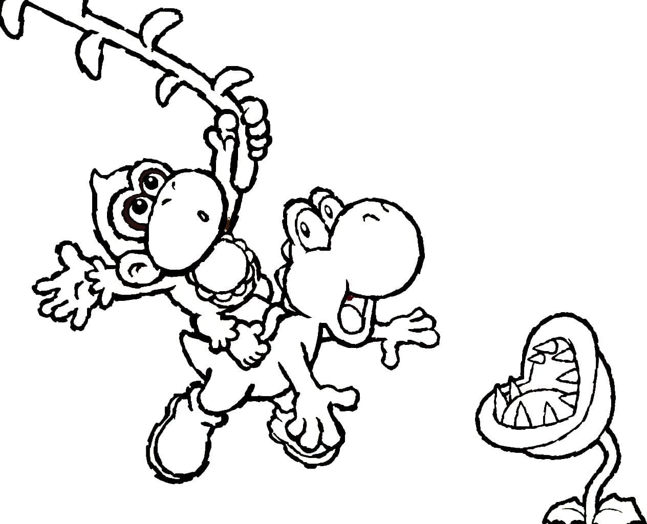 Yoshi Coloring Pages. Print Dinosaur from Mario   WONDER DAY ...