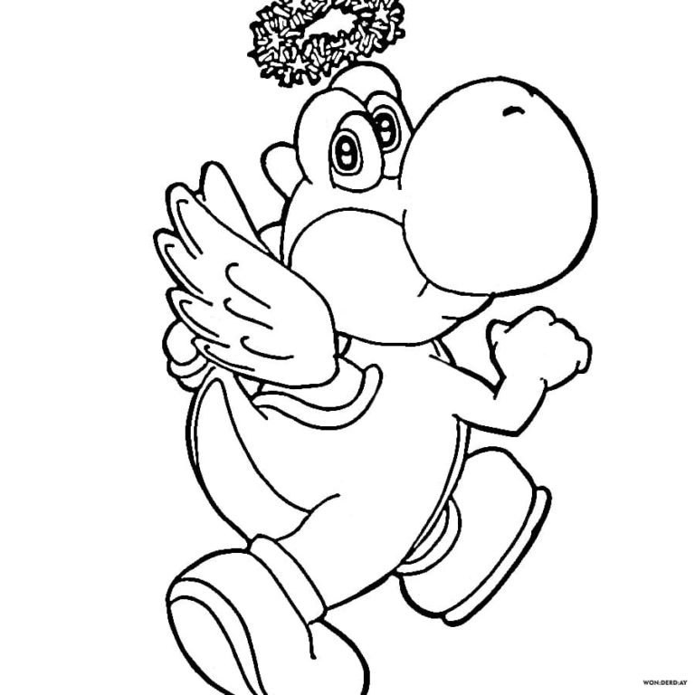 Yoshi Ausmalbilder. Drucken Sie Dinosaurier von Mario