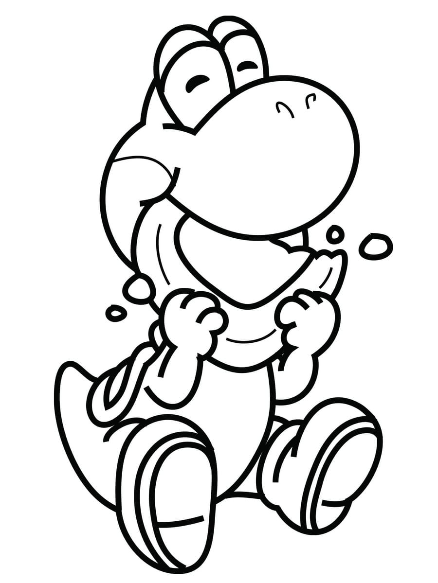 25+ Desenhos do Yoshi para Imprimir e Colorir/Pintar