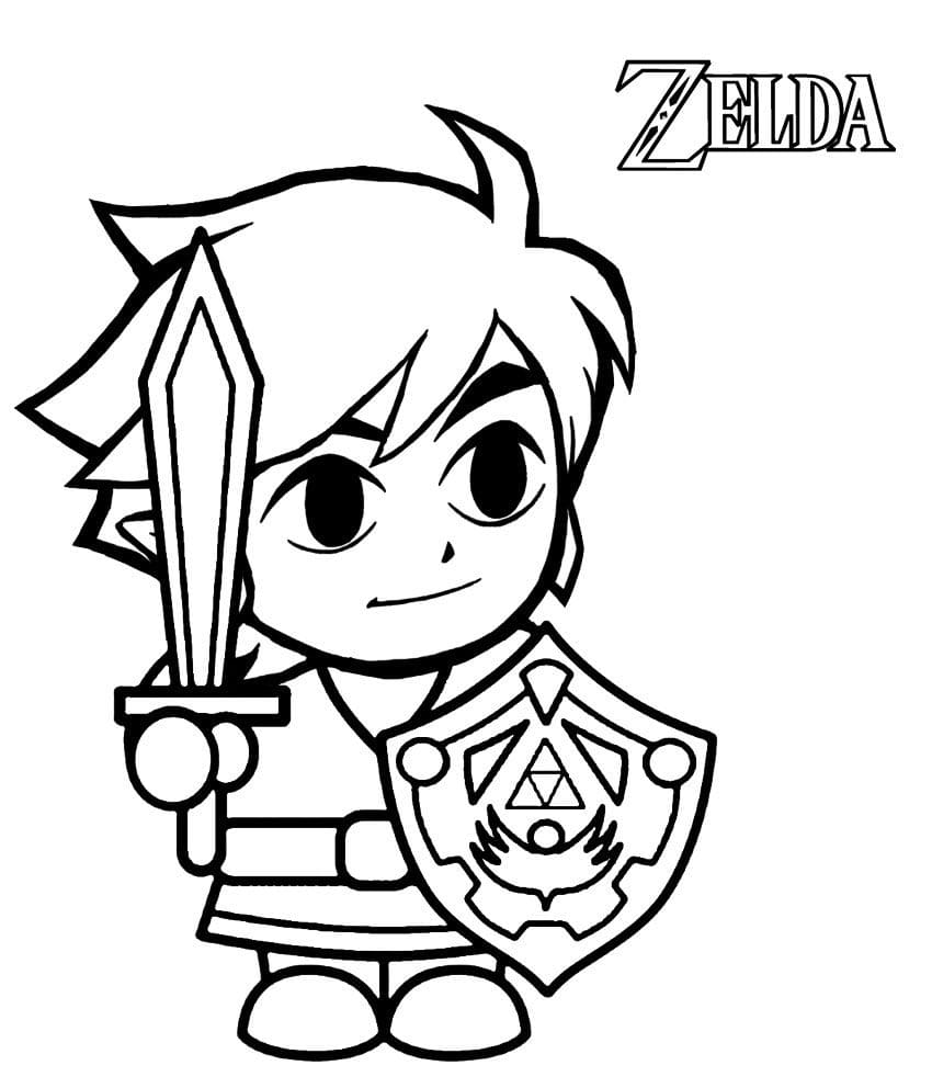 Disegni da colorare di Zelda. Stampa e Colora