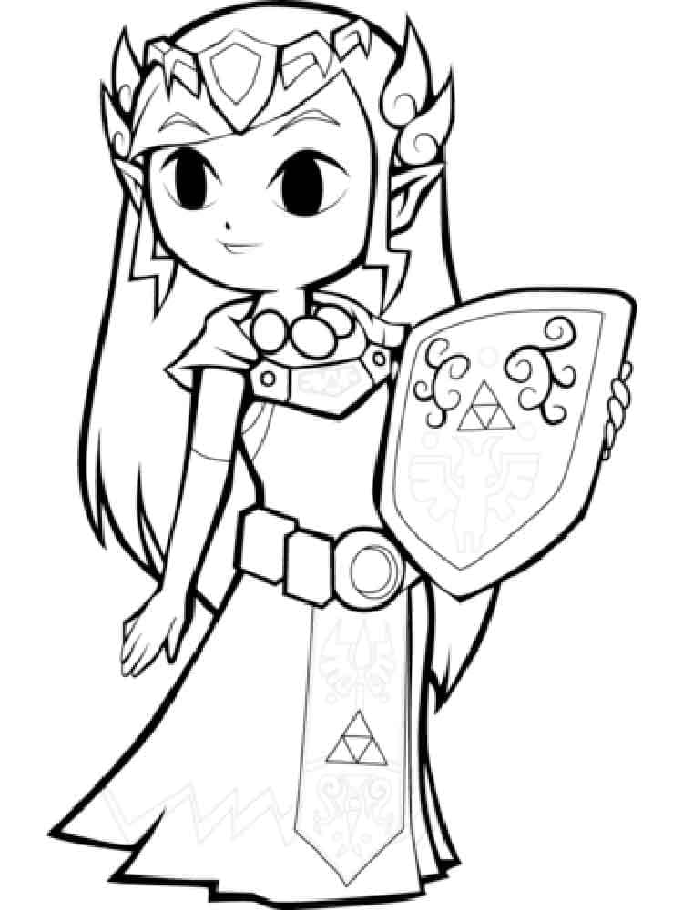 Disegni da colorare di Zelda. Stampa e Colora
