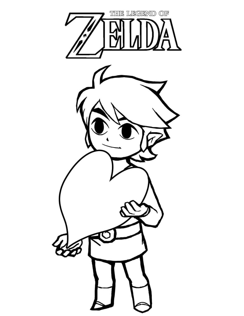 Ausmalbilder The Legend of Zelda zum kostenlosen