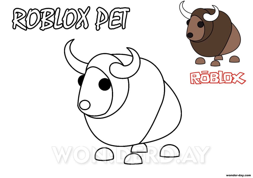 Coloring pages Buffalo Roblox