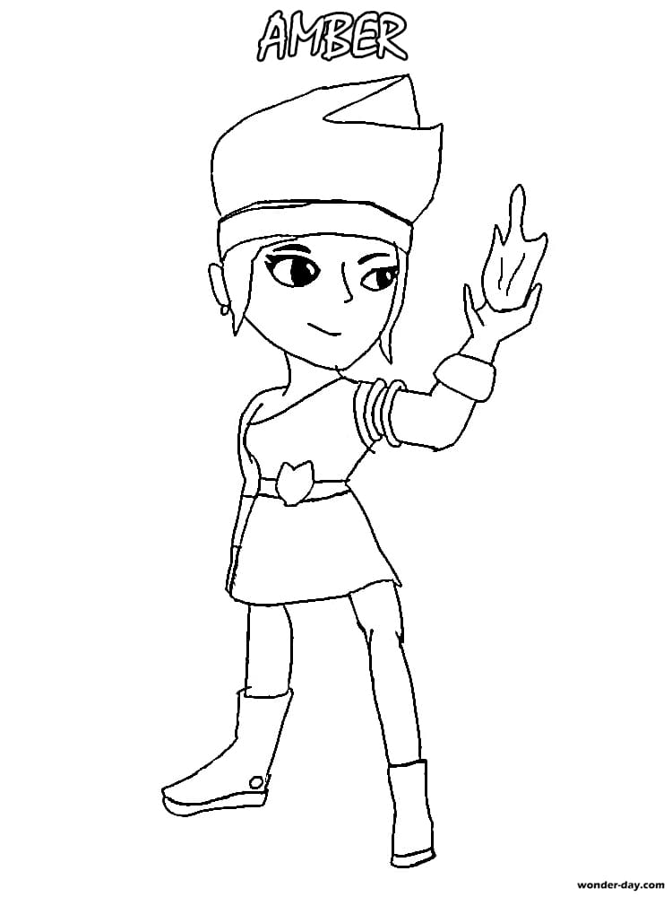 Amber Brawl Stars Coloring Pages. Print A New Brawler