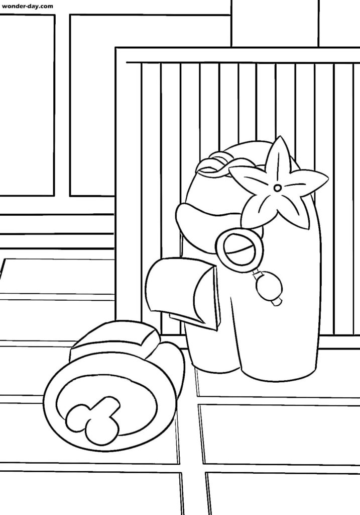 traitor among us coloring page
