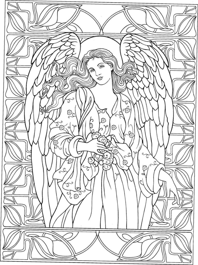 100 Desenhos de Anjos para Imprimir e Colorir