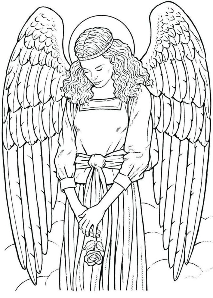 Disegni di Angeli da colorare. Scarica e stampa gratuitamente