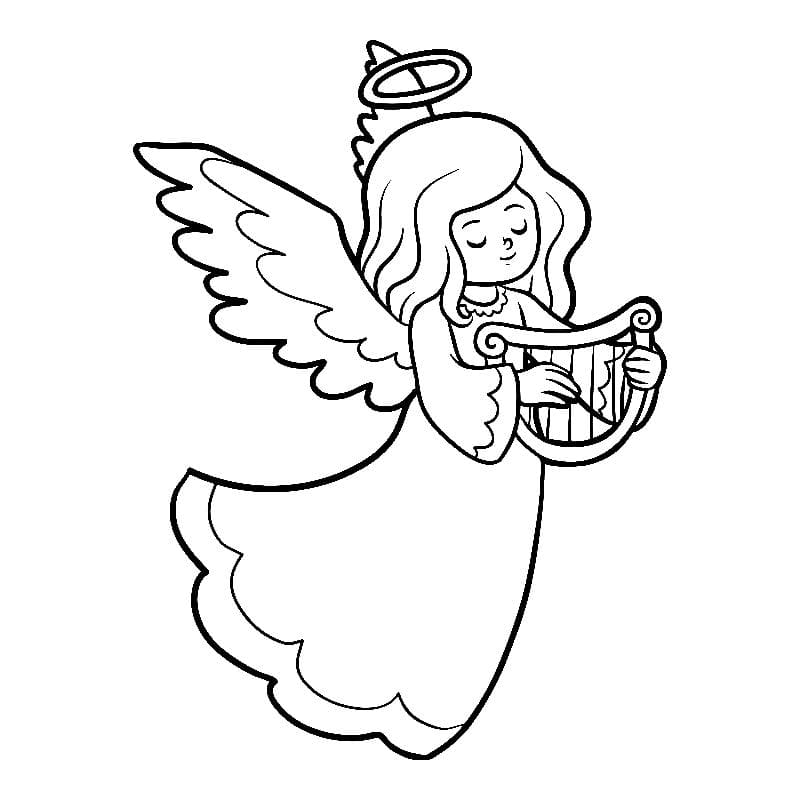 100 Desenhos de Anjos para Imprimir e Colorir