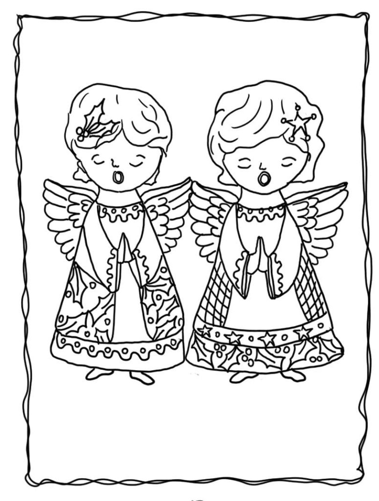 Coloriages Anges à imprimer