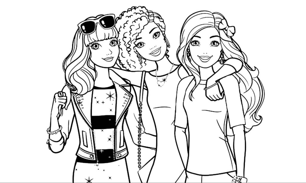 Barbie coloring pages. Print for girls