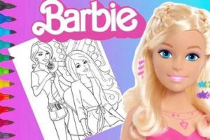 Disegni di Barbie da colorare. Stampa 120 Immagini