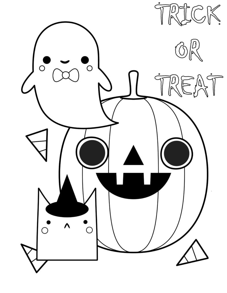 Trick or Treat Coloring Pages. Free Printables