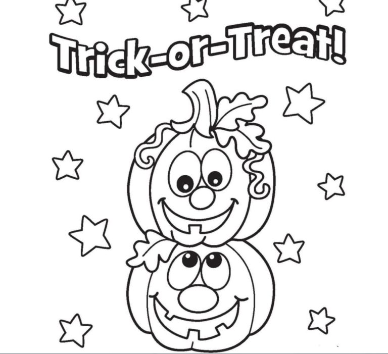 Trick or Treat Coloring Pages. Free Printables | WONDER DAY — Coloring ...
