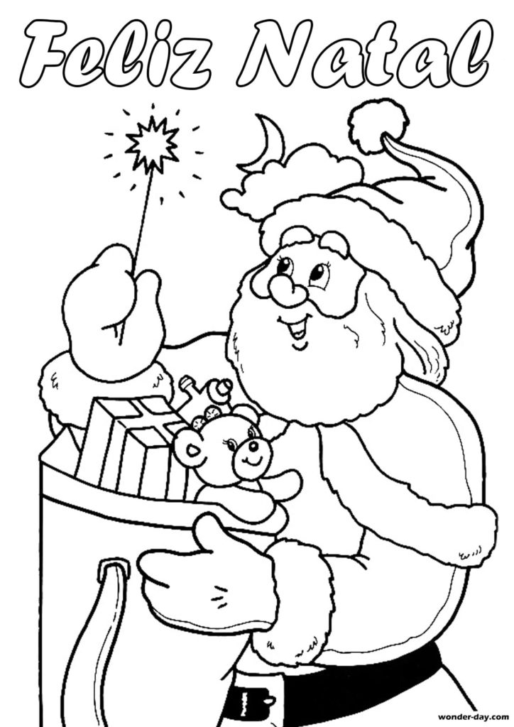 Desenhos de Natal para colorir e coloridos para imprimir