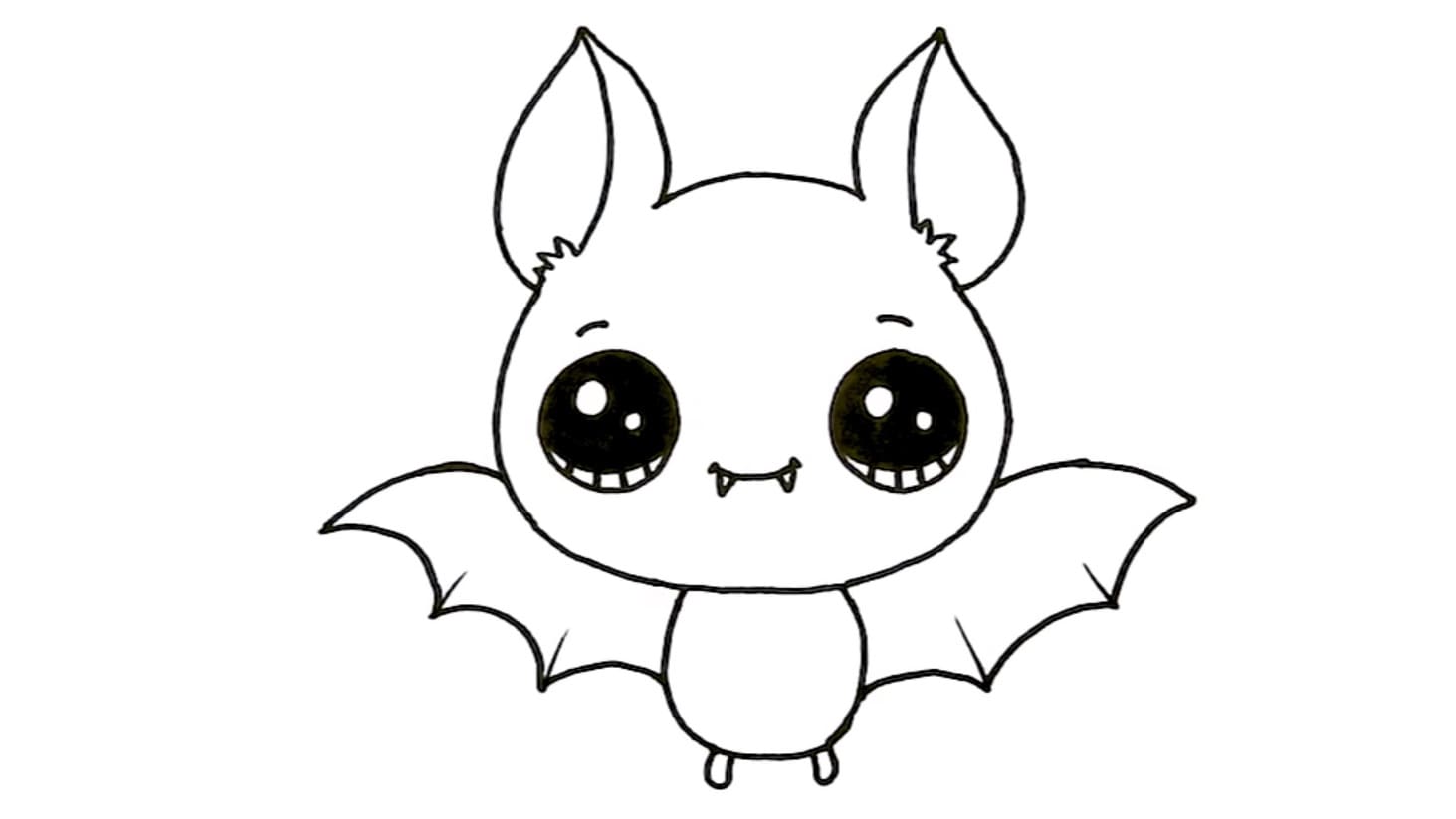 COMO DESENHAR UM MORCEGO (desenho fácil) 🦇 para o HALLOWEEN 👻 