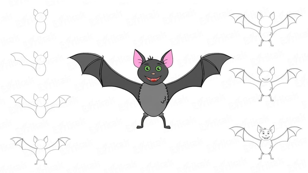 Como desenhar um morcego (12 aulas de lápis)