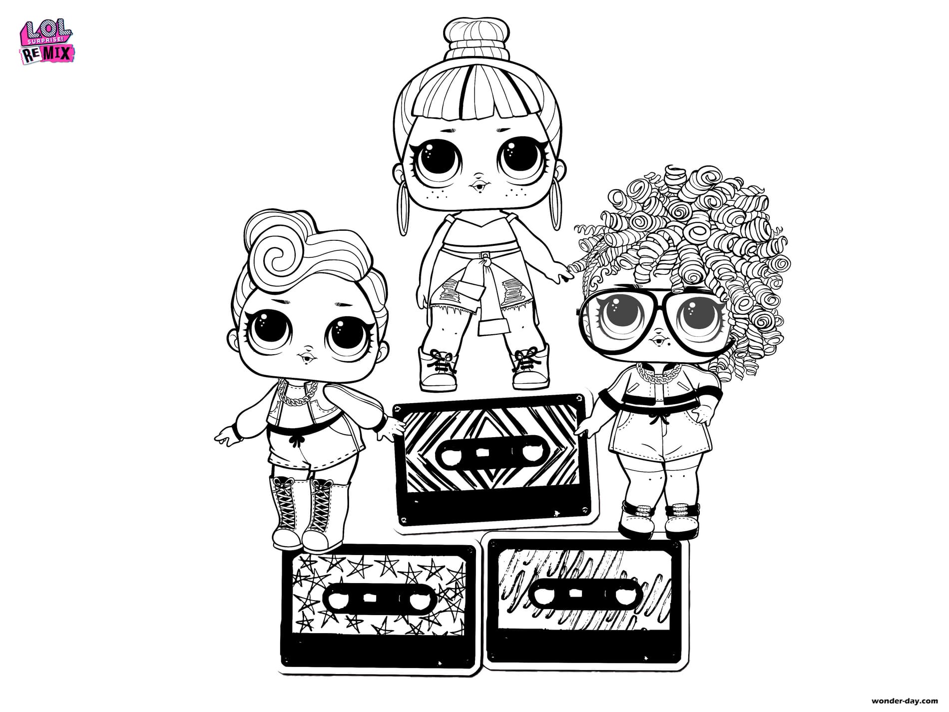 LOL Surprise Dolls Coloring Pages. Print in A4 format