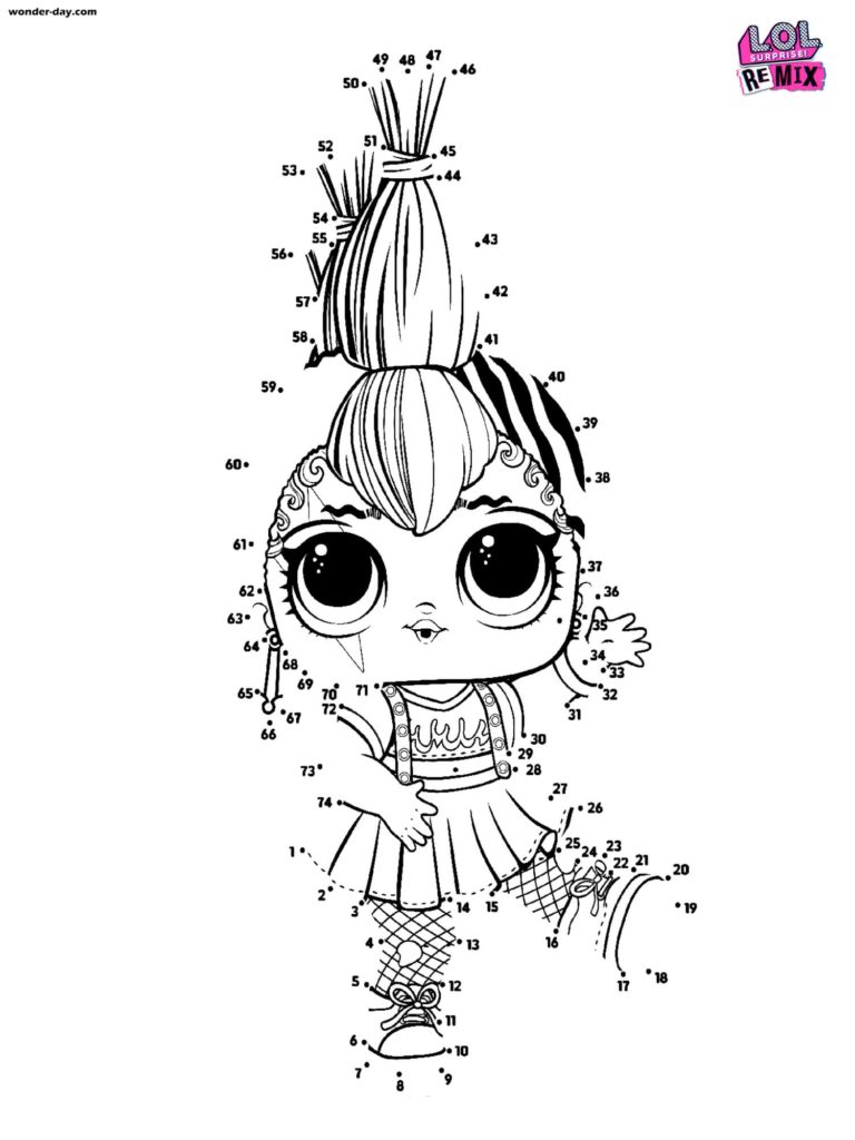 LOL Surprise Dolls Coloring Pages. Print in A4 format