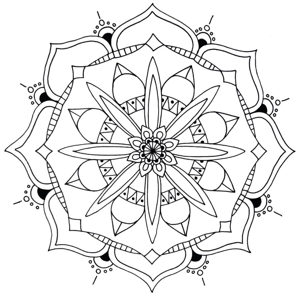 Mandala coloring page for kids