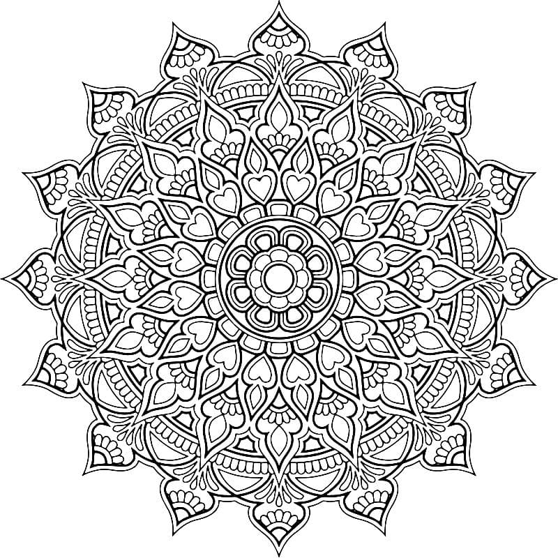 detailed mandala coloring pages