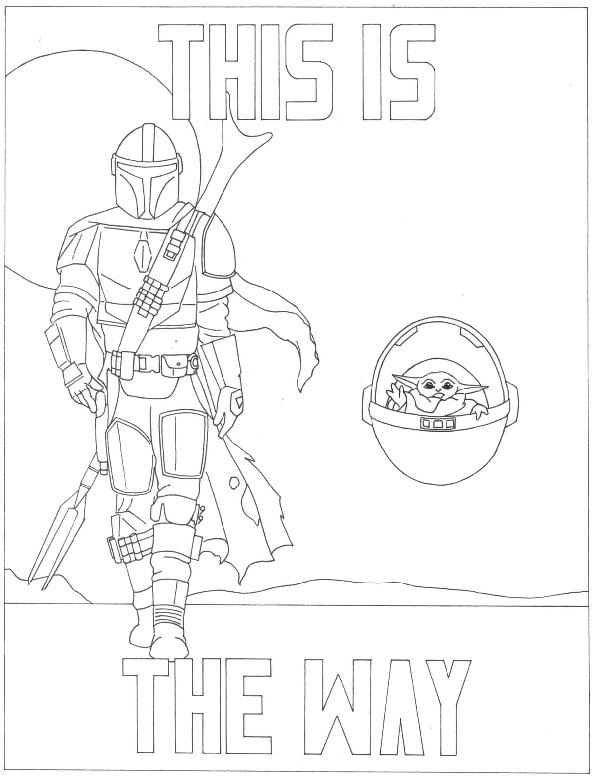 Mandalorian Coloring Pages Download And Print For Free