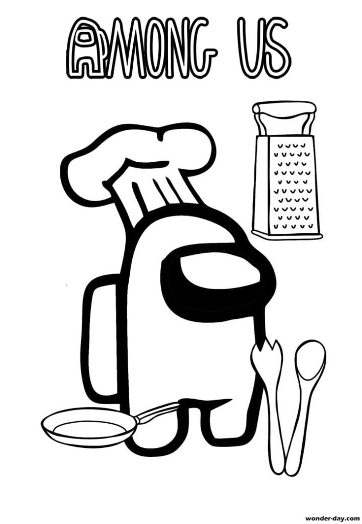 Chef Among As coloring page
