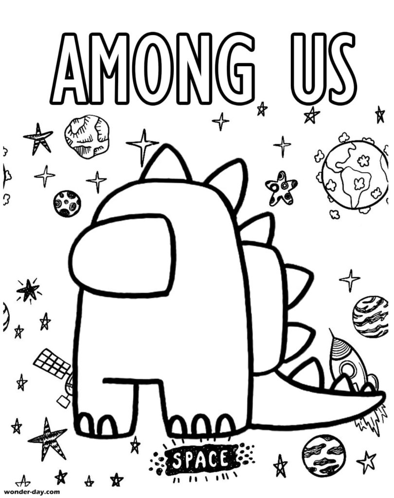 Among As coloring page