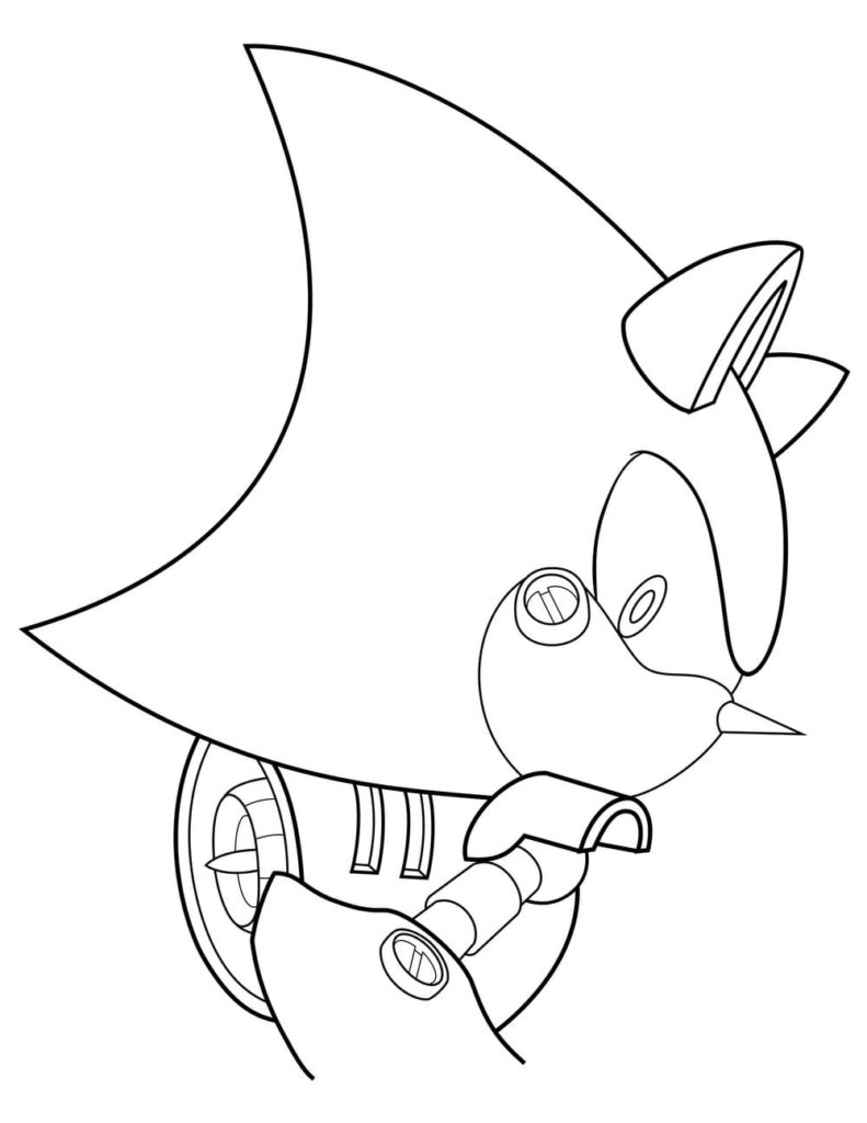 Página para colorir Metal Sonic