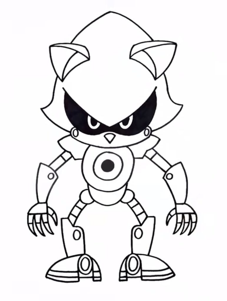 neo metal,sonic para imprimir , desenho neo metal,sonic