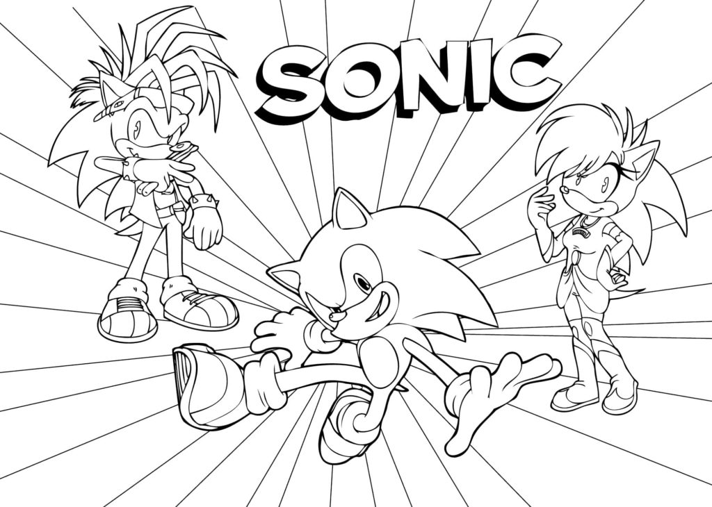 Coloriages Sonic (120 pièces) à imprimer — Coloriages Dessins animes