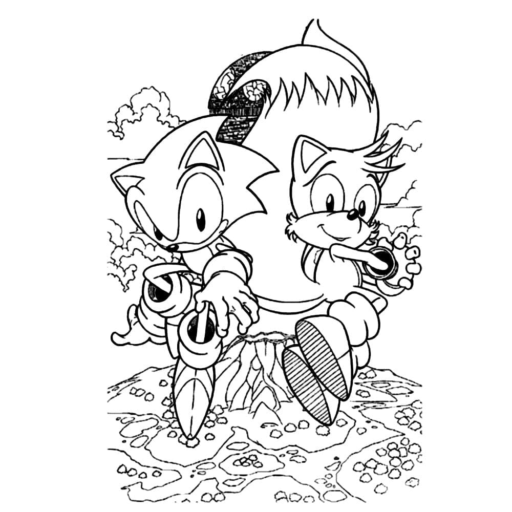 Desenhos de Sonic para colorir (120). Pintar e imprimir