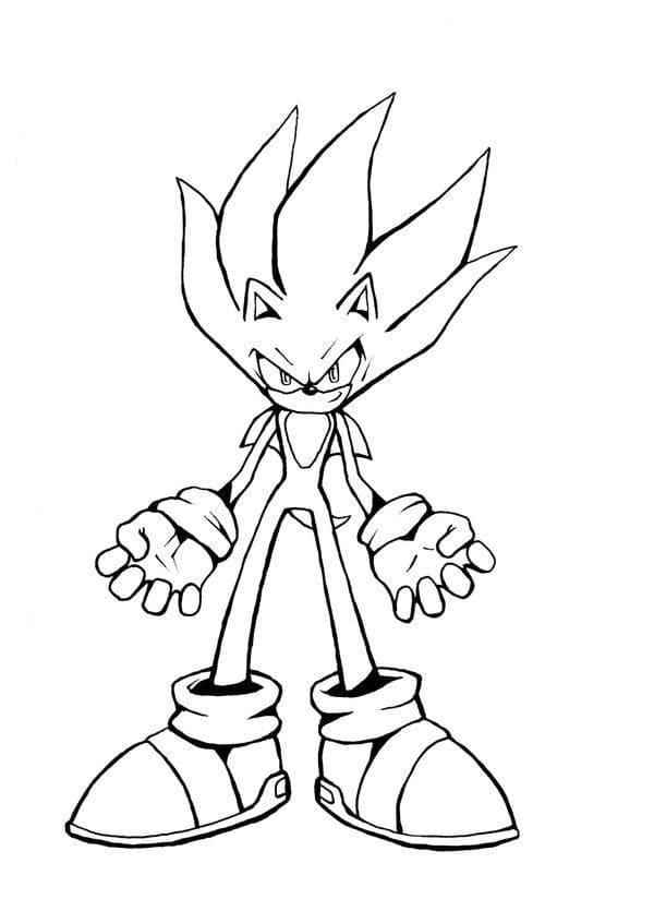 Dark Sonic Coloring Pages: Bring the Edge and Attitude to Your