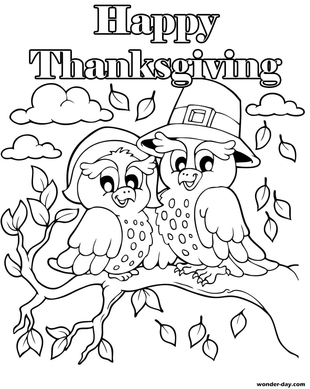 happy thanksgiving coloring pages printable