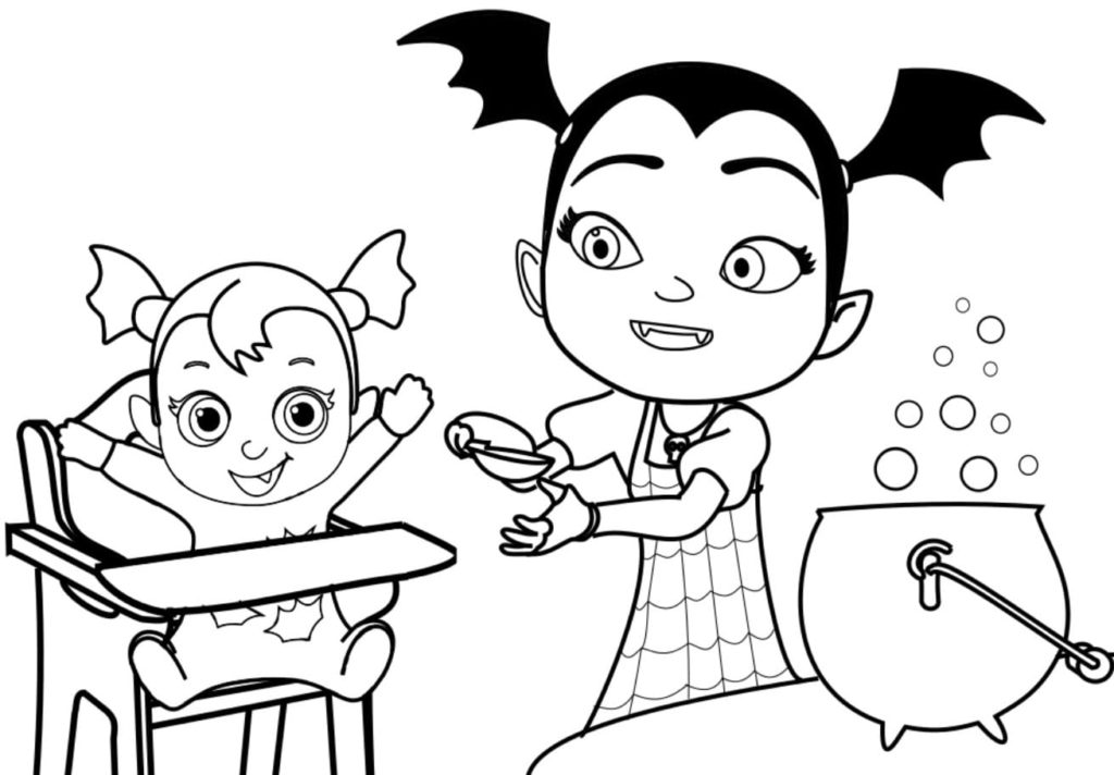 Vampirina Coloring Pages. Printable coloring pages for kids