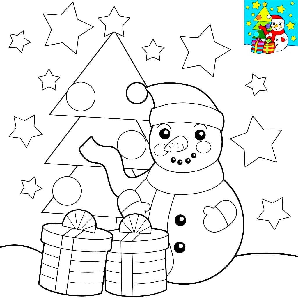Winter coloring pages. Print for Kids in A4 format