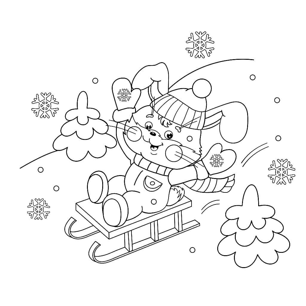 Dibujos de Invierno para colorear. Imprimir para niños