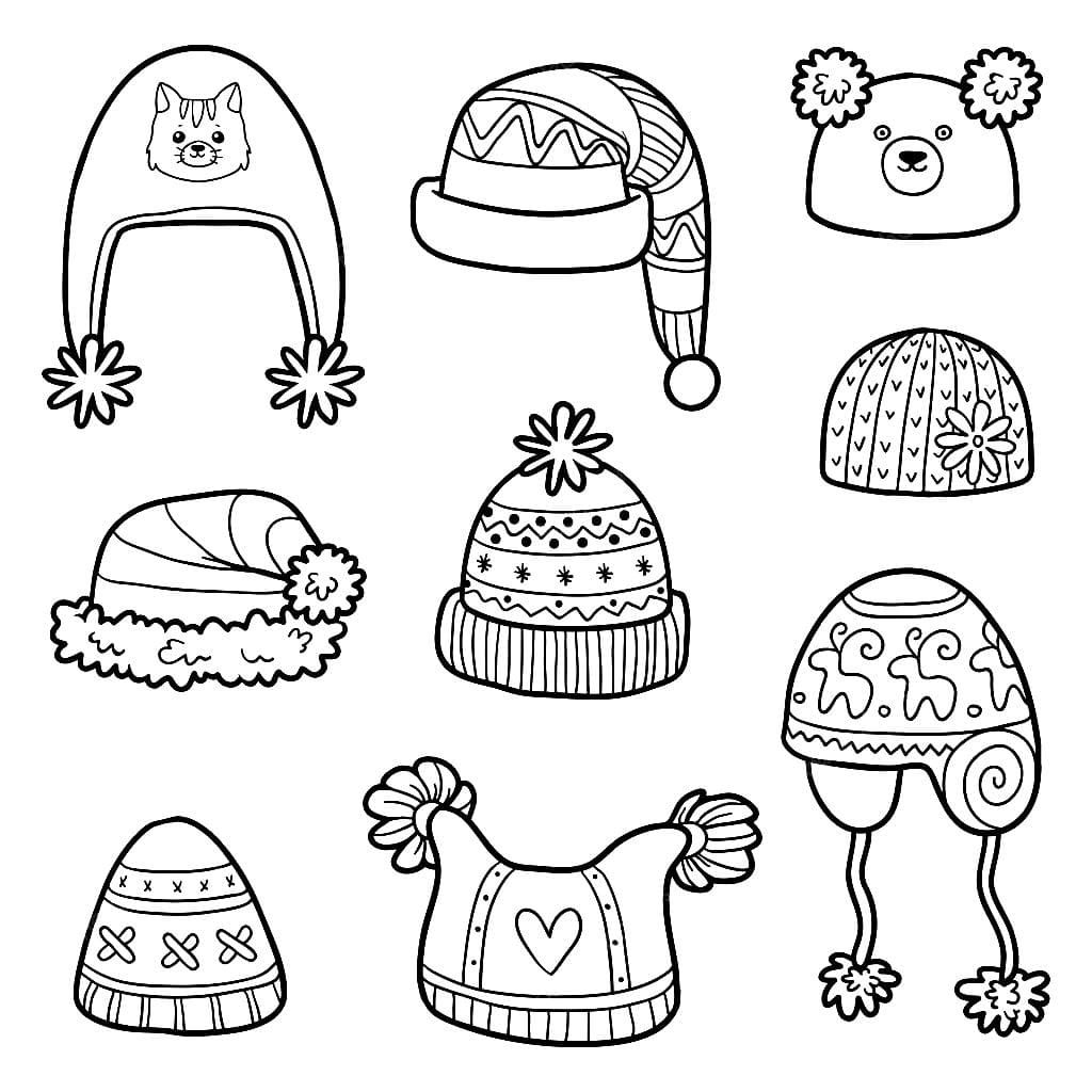 Dibujos de Invierno para colorear. Imprimir para niños