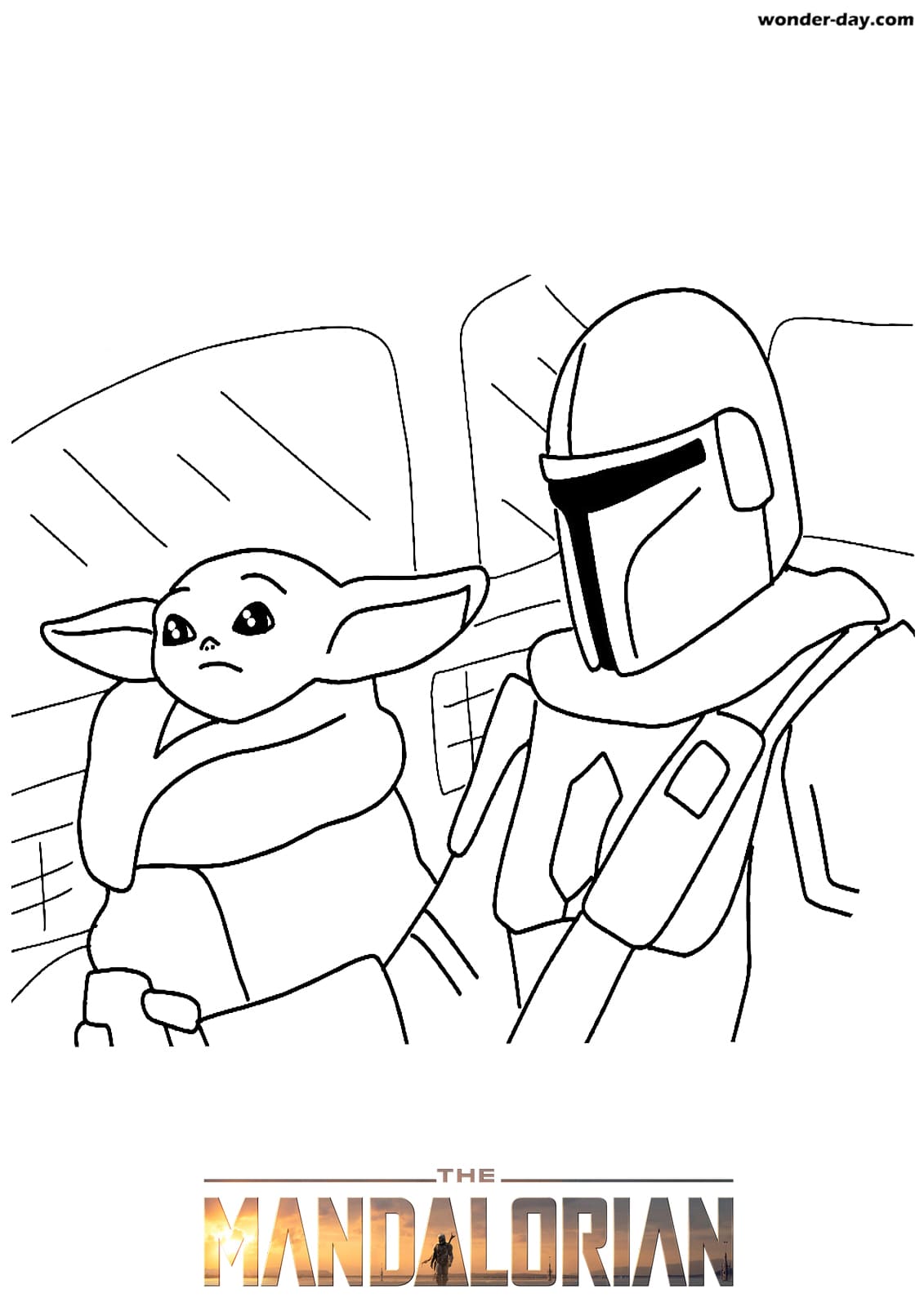 Baby Yoda Coloring Pages Free Printable   WONDER DAY — Coloring ...