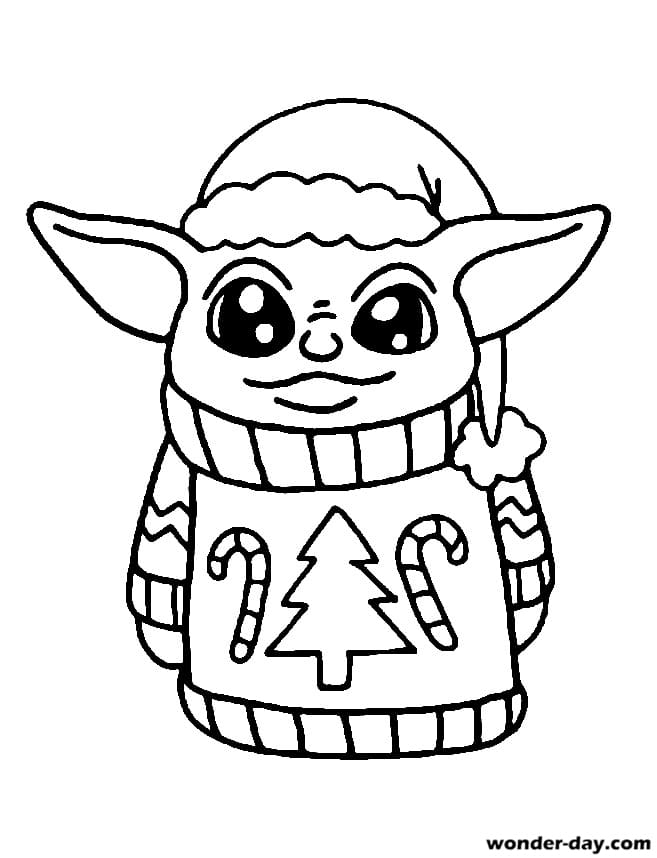 Disegni di Baby Yoda da colorare. Stampa gratuitamente
