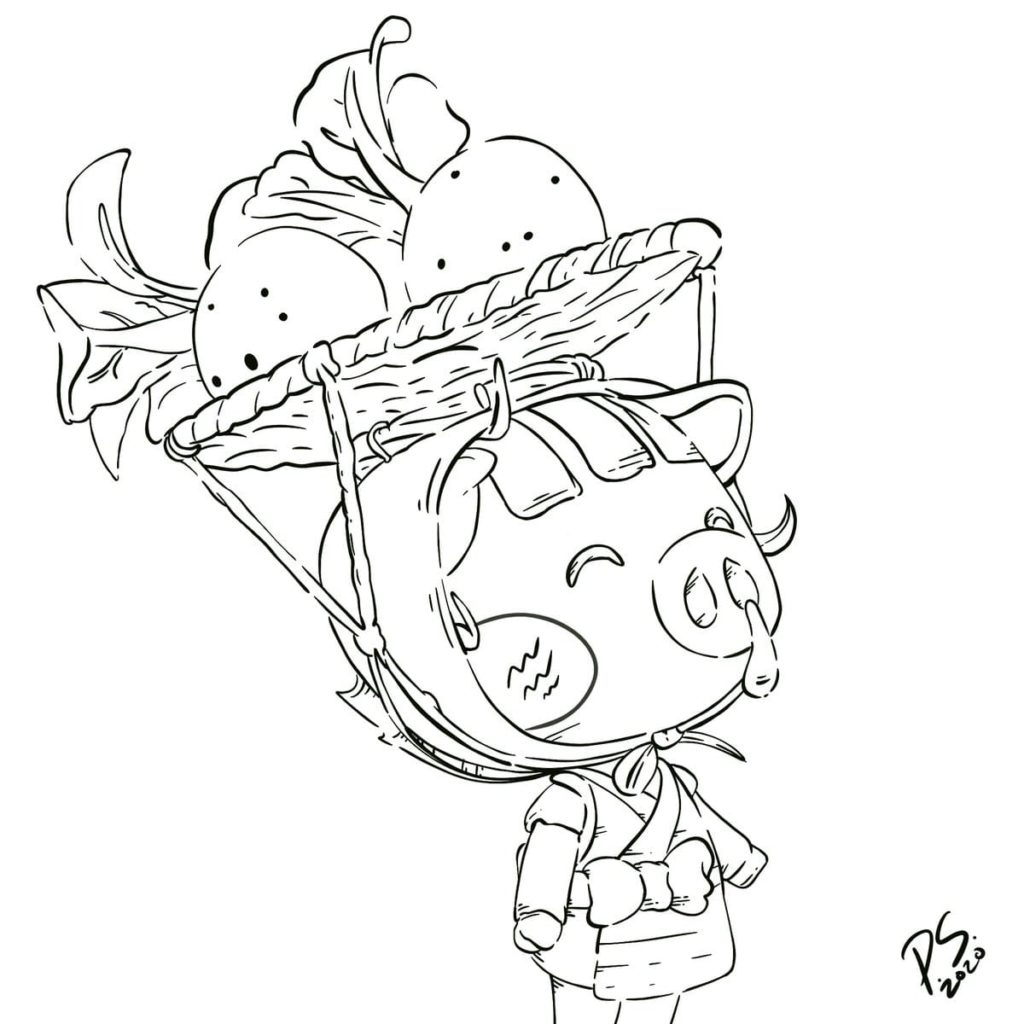 rudy animal crossing coloring page