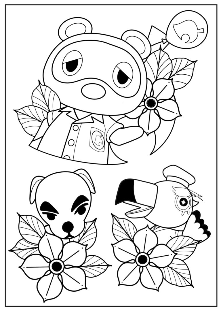 Animal Crossing Coloring Pages. 90 Printable Coloring Pages