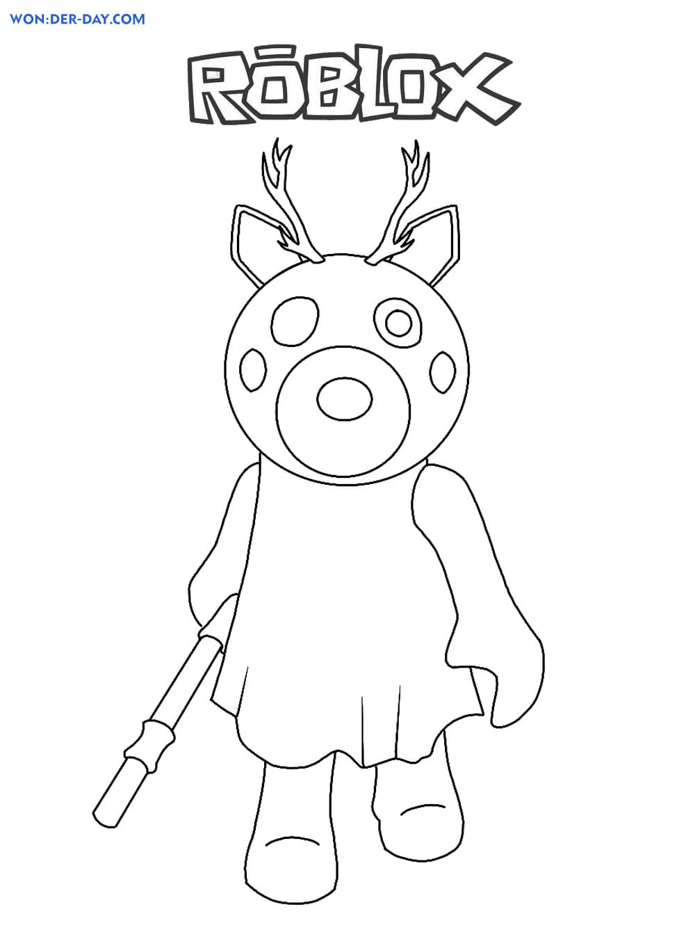 Download Piggy Roblox coloring pages | WONDER DAY