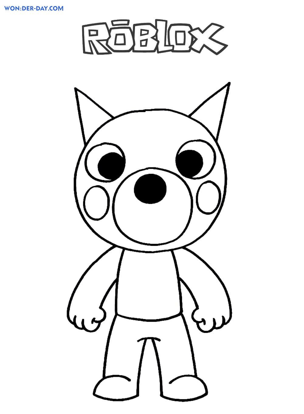 Piggy Roblox coloring pages WONDER DAY — Coloring pages for children