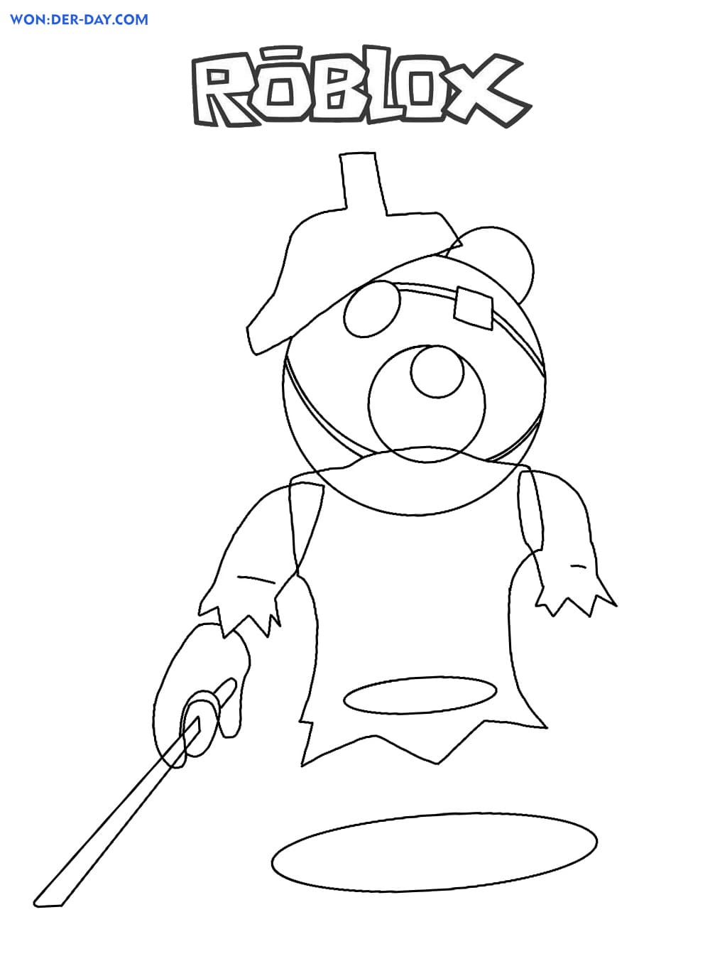 Piggy Roblox Coloring Pages Bakon.  Avengers coloring pages, Coloring  pages, Fnaf coloring pages