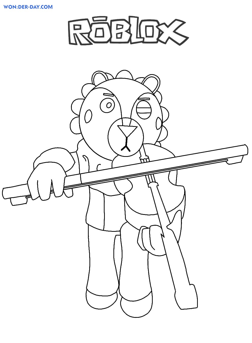 Willow Wolf Piggy Roblox coloring page