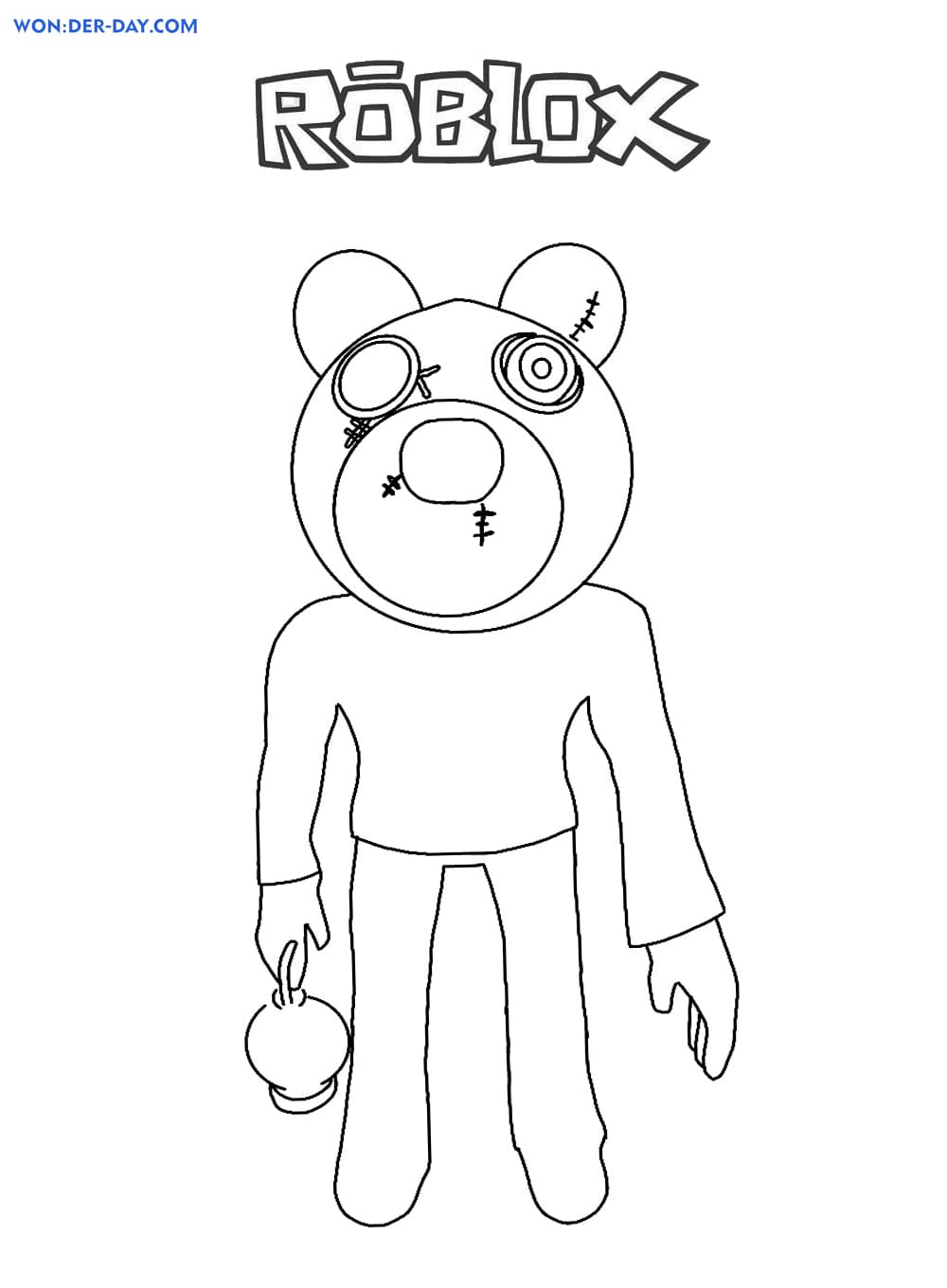 Piggy Roblox coloring pages WONDER DAY — Coloring pages for children