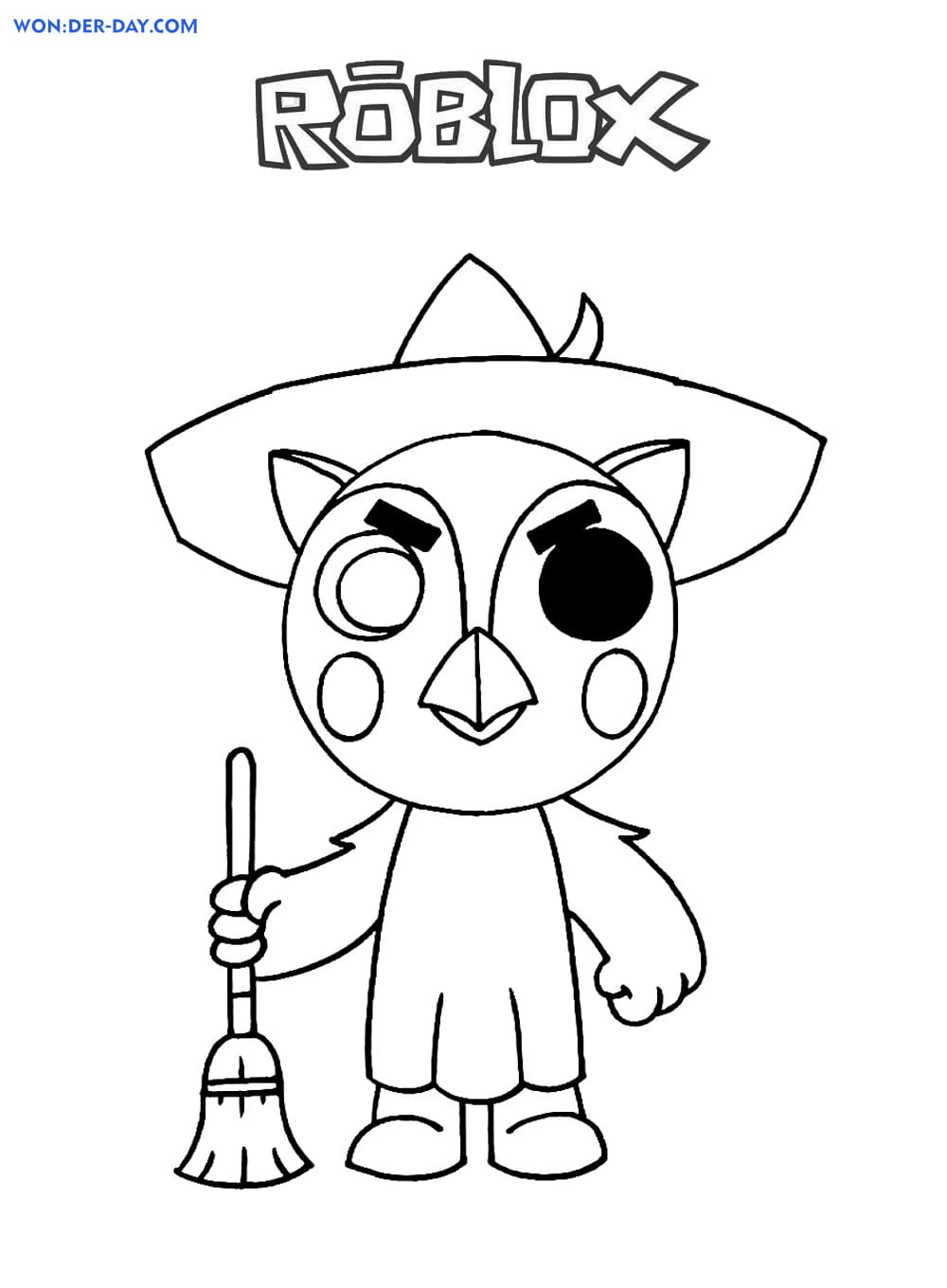 Piggy Roblox coloring pages WONDER DAY — Coloring pages for children