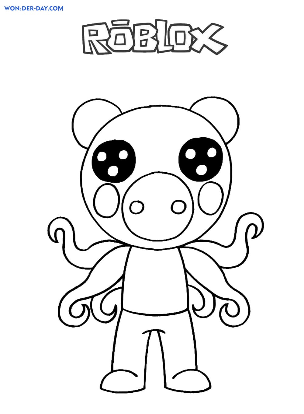 Roblox Piggy Coloring Pages Pony