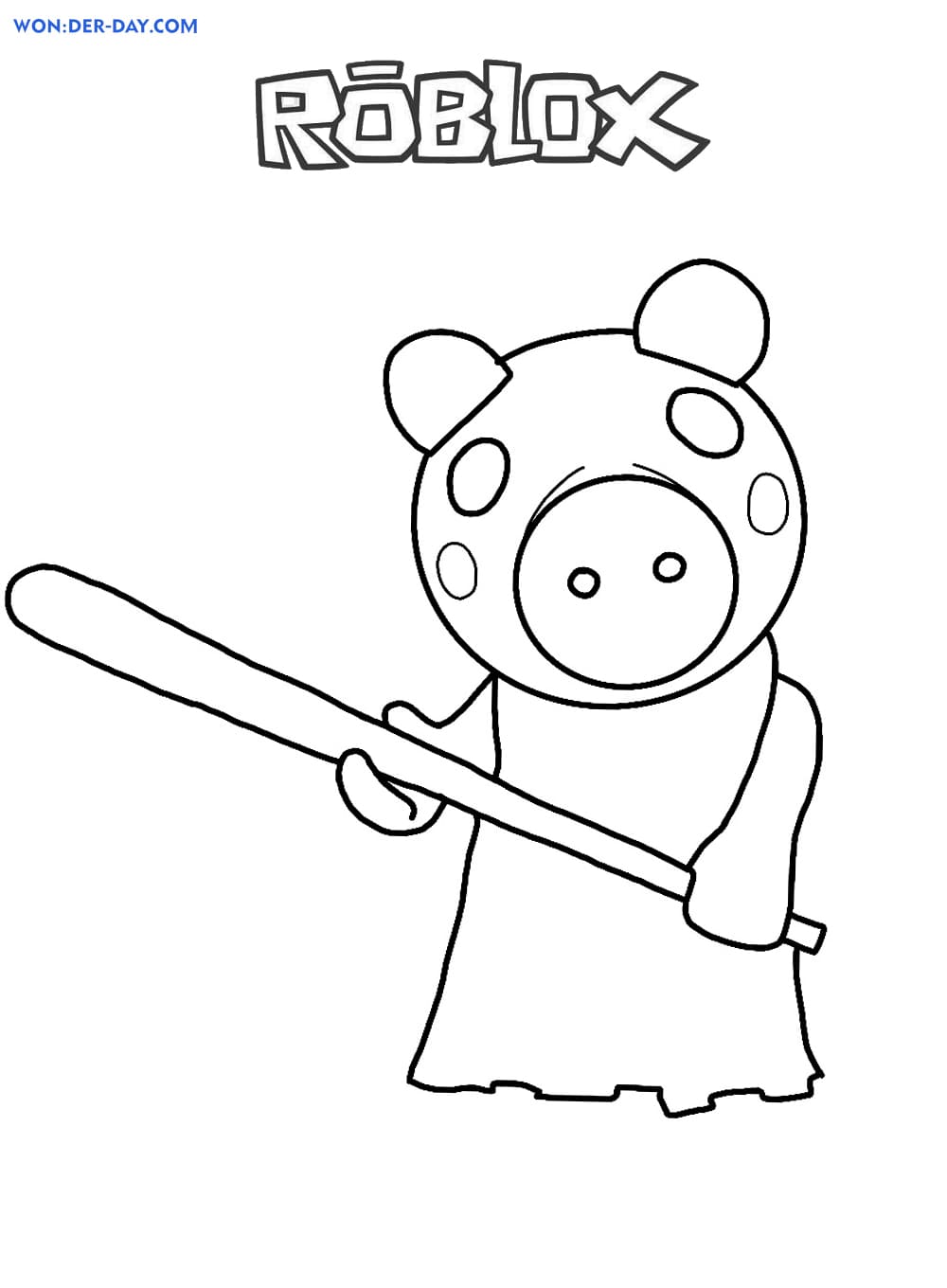 Piggy Roblox Coloring Pages Wonder Day Coloring Pages For Children And Adults - free printable piggy roblox coloring pages
